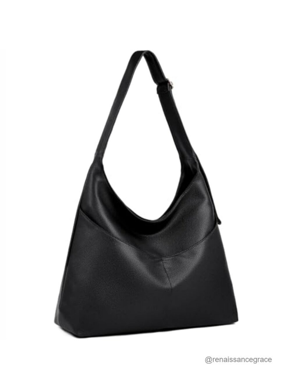 Large Slouchy Hobo Bag for Women Vegan Leather Shoulder Purse with Zipper